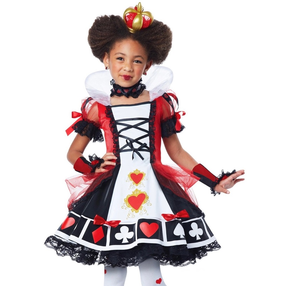 California Costumes Girls Large 10-12 Queen of Hearts Halloween Costume